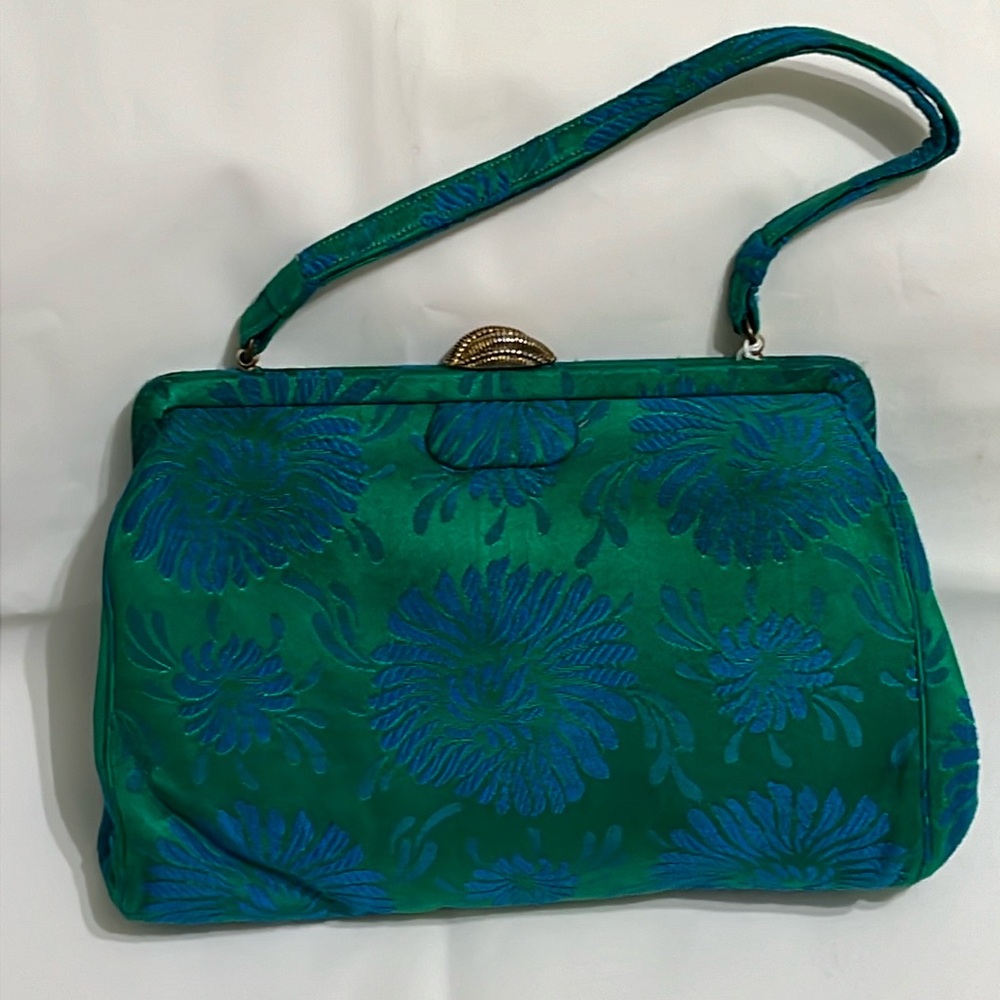 Vintage silk brocade evening purse